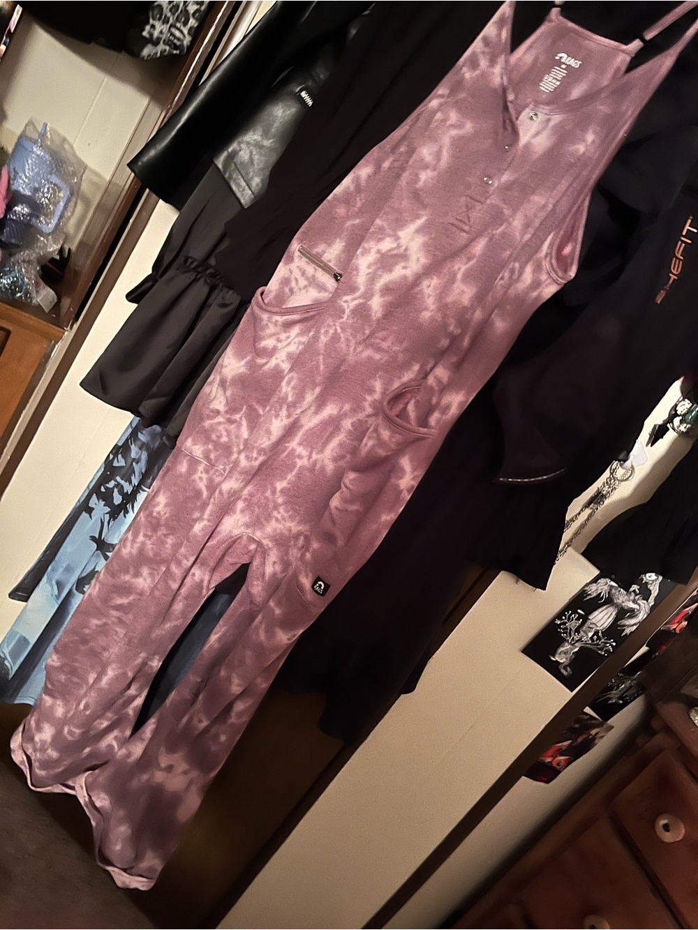 Rags Tie-Dye purple Utility Jumpsuit
